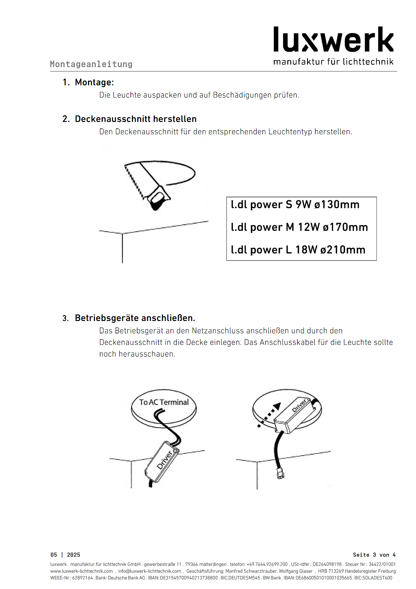 l.dl power assembly instructions pdf page