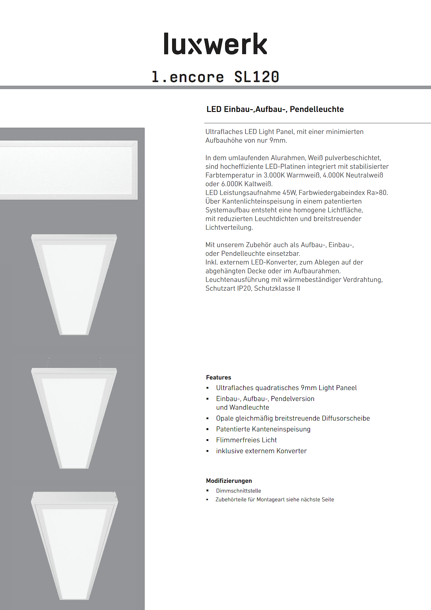 l.encore sl120 data sheet pdf page