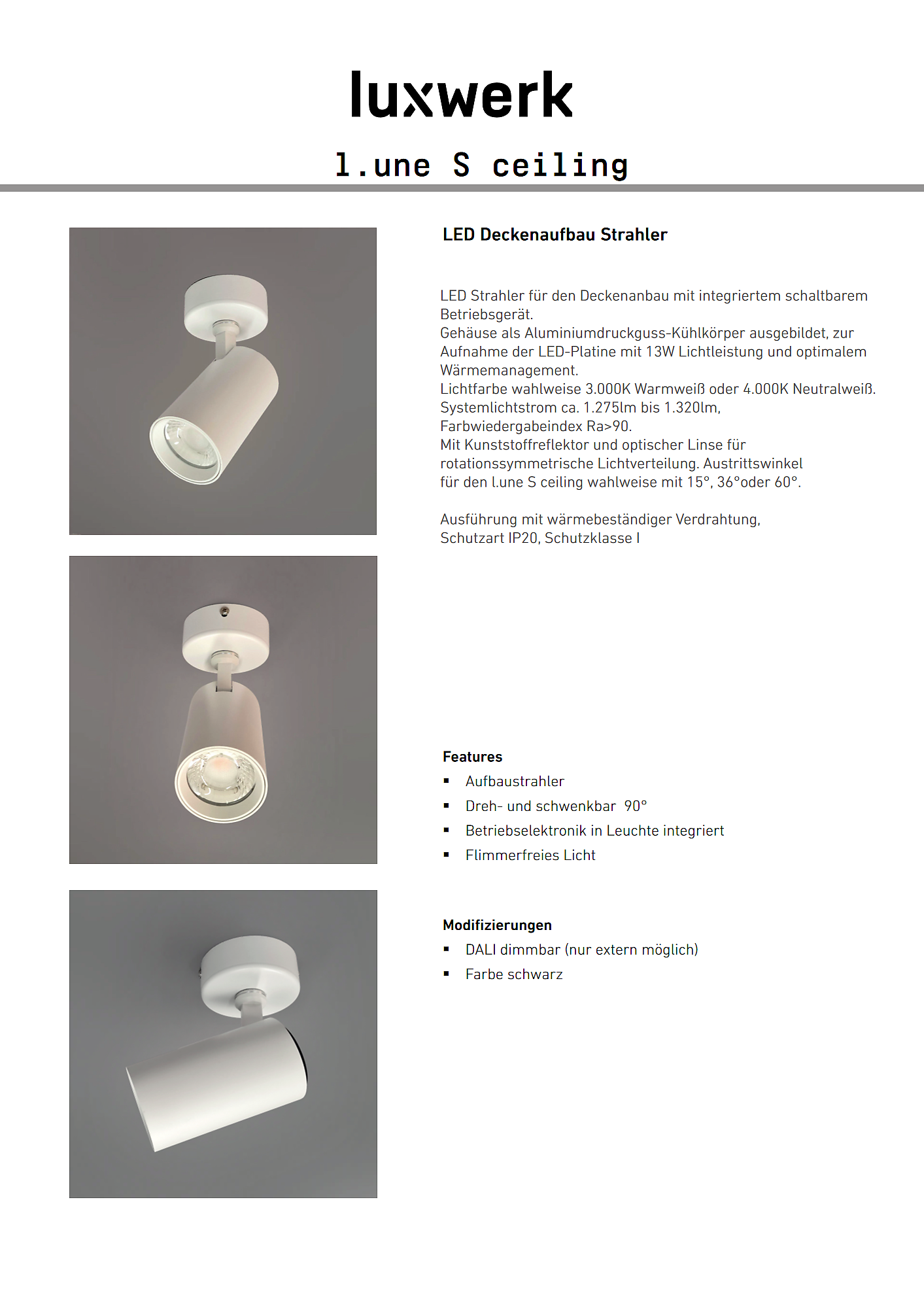 l.une ceiling data sheet pdf page