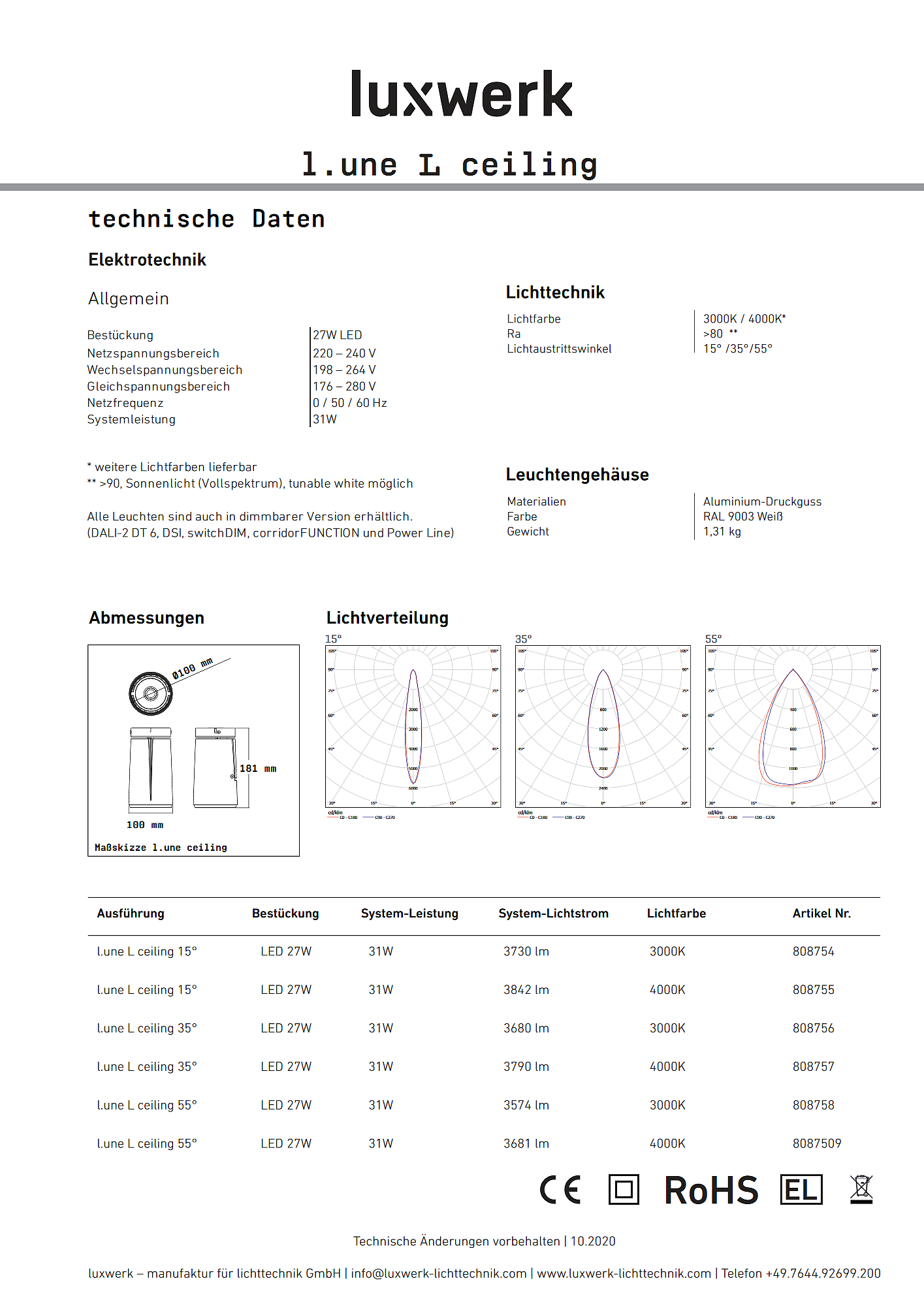 l.une ceiling data sheet pdf page