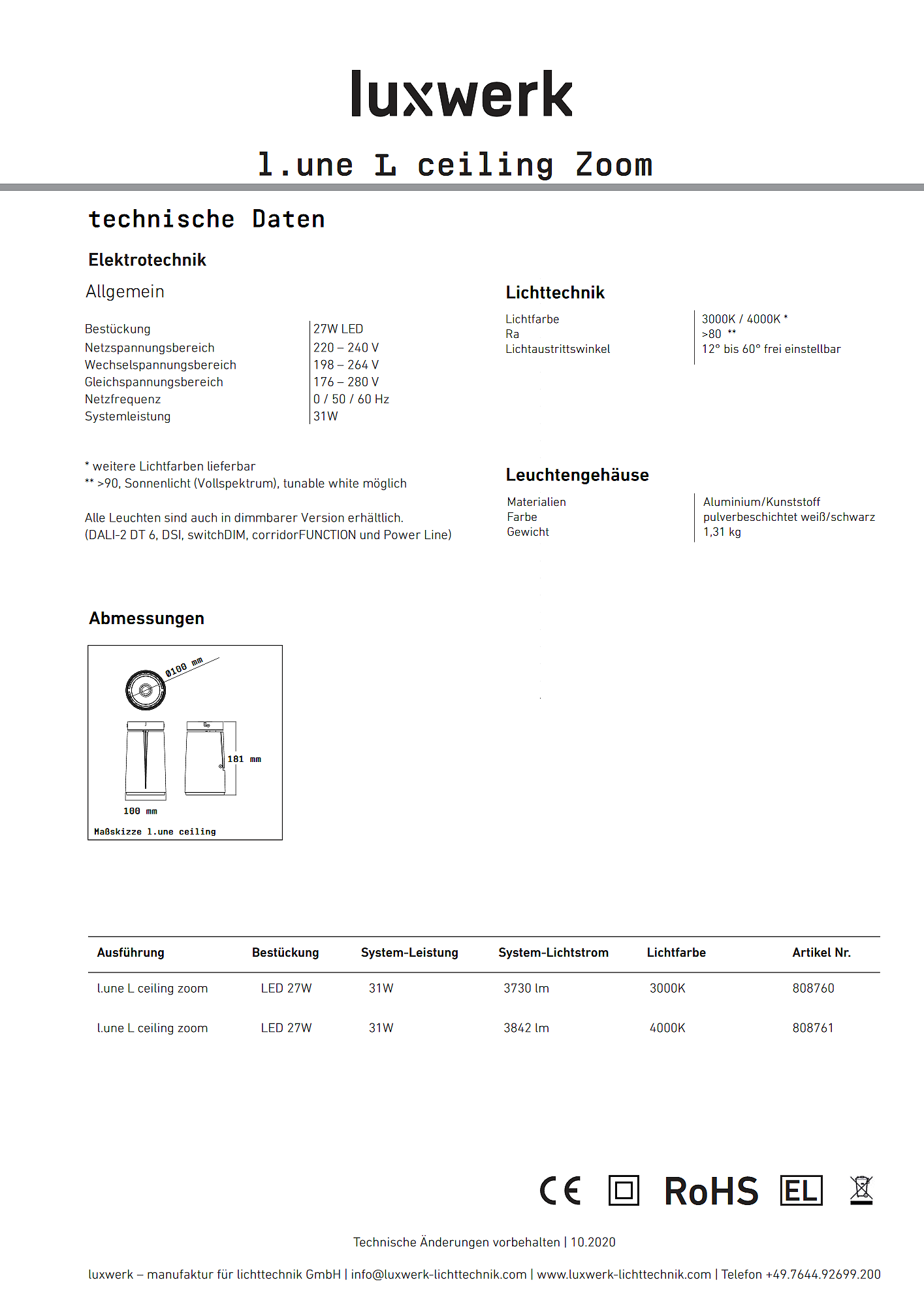l.une ceiling data sheet pdf page