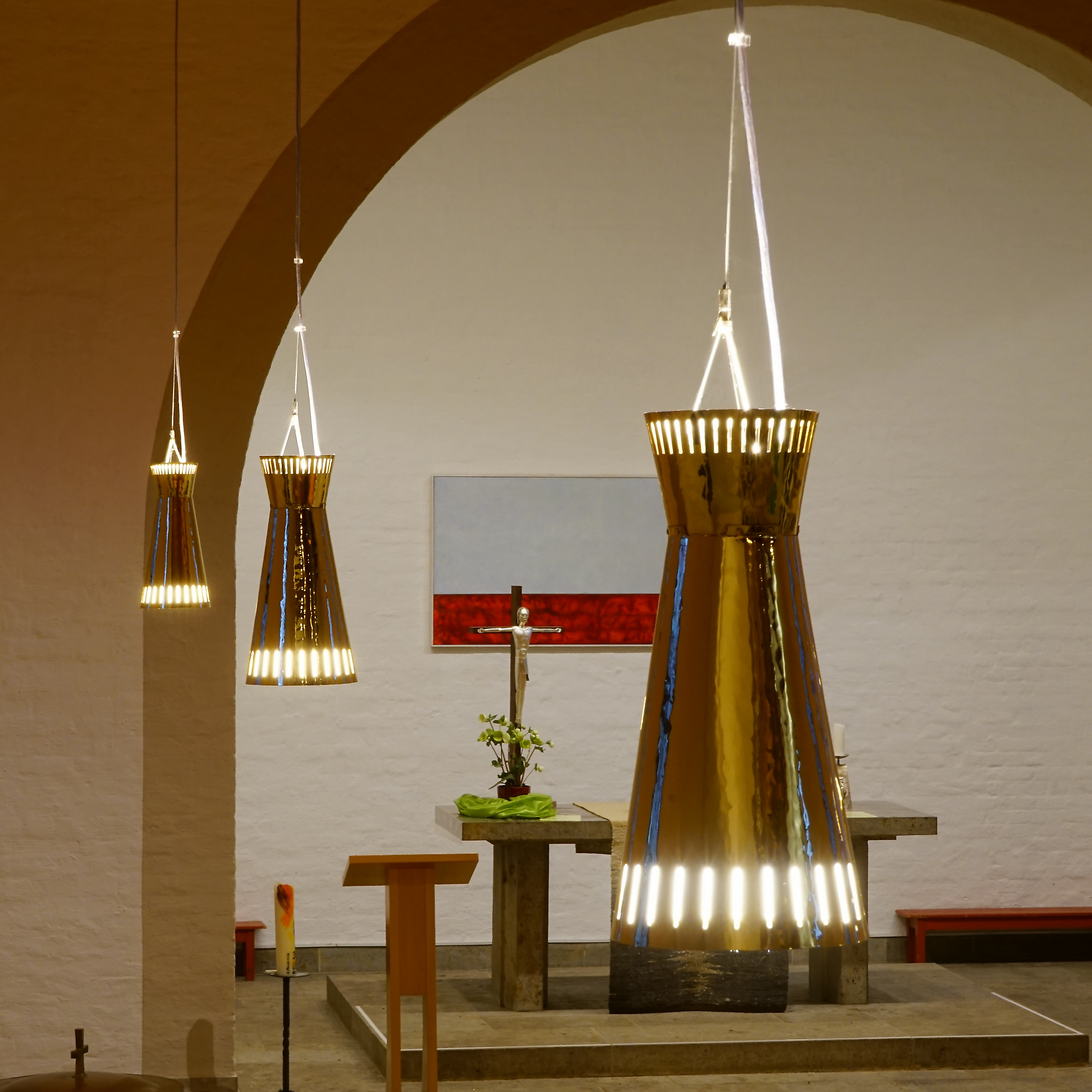 Sonderleuchten - x.textil DREIRUND; x.ring Wandleuchte Sonderleuchte; Polygonale LED-Panels als Lichtflächen