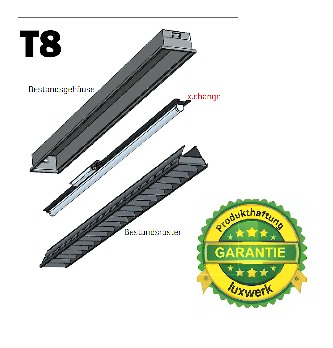 Leuchtenfamilien: Leuchtenfamilie: x.change - Leuchtenserie: x.change A<br />Leuchtengruppe: LED-UPGRADE<br />Leuchtenart: LED-UPGRADE
