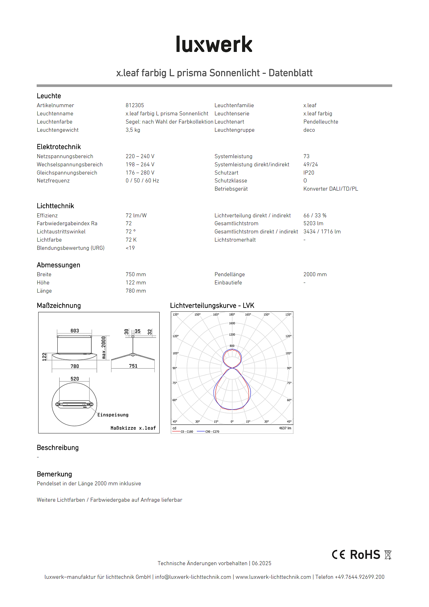 x.leaf farbig l prisma sonnenlicht data sheet 812305 pdf page