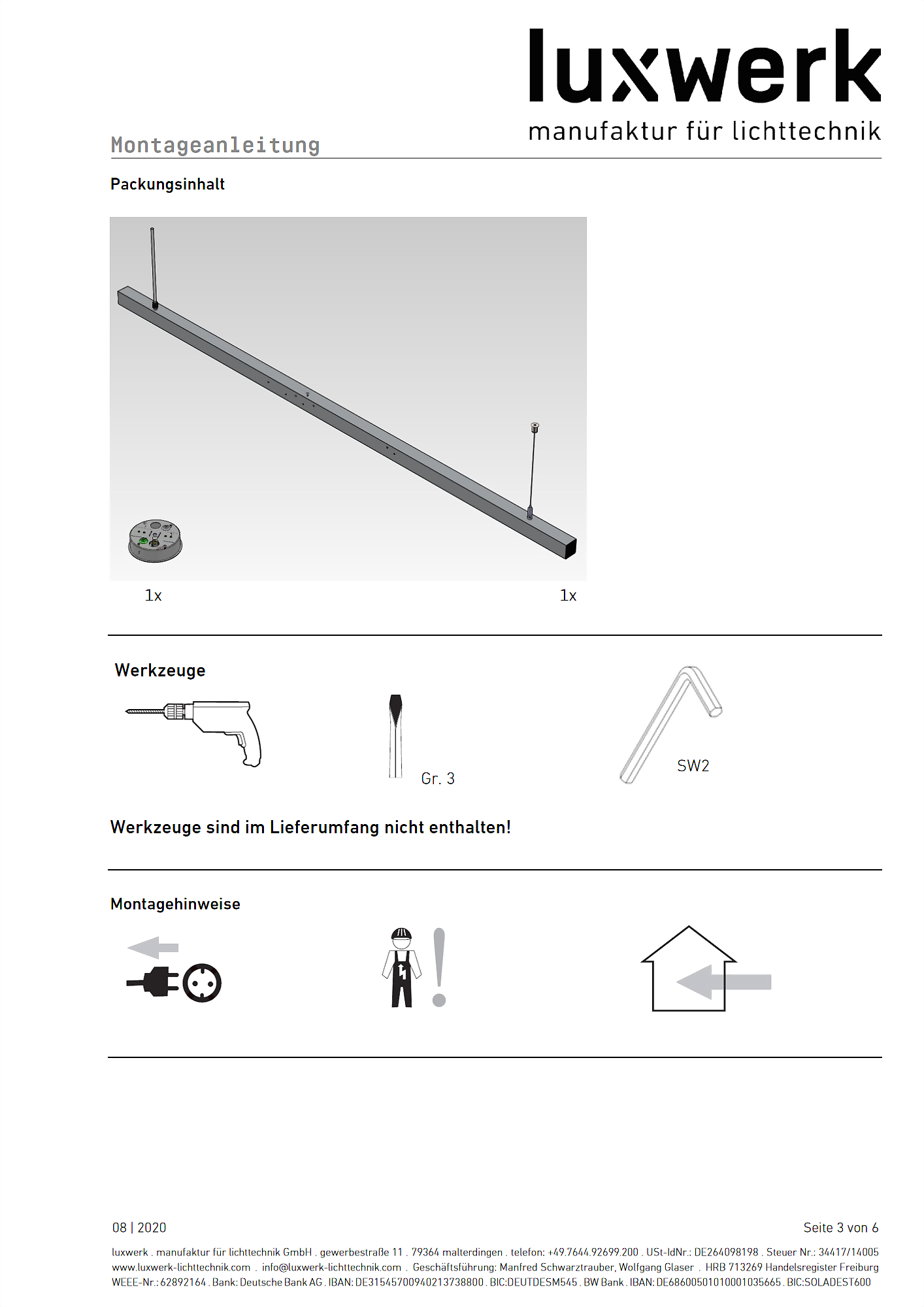 x.line p assembly instructions pdf page