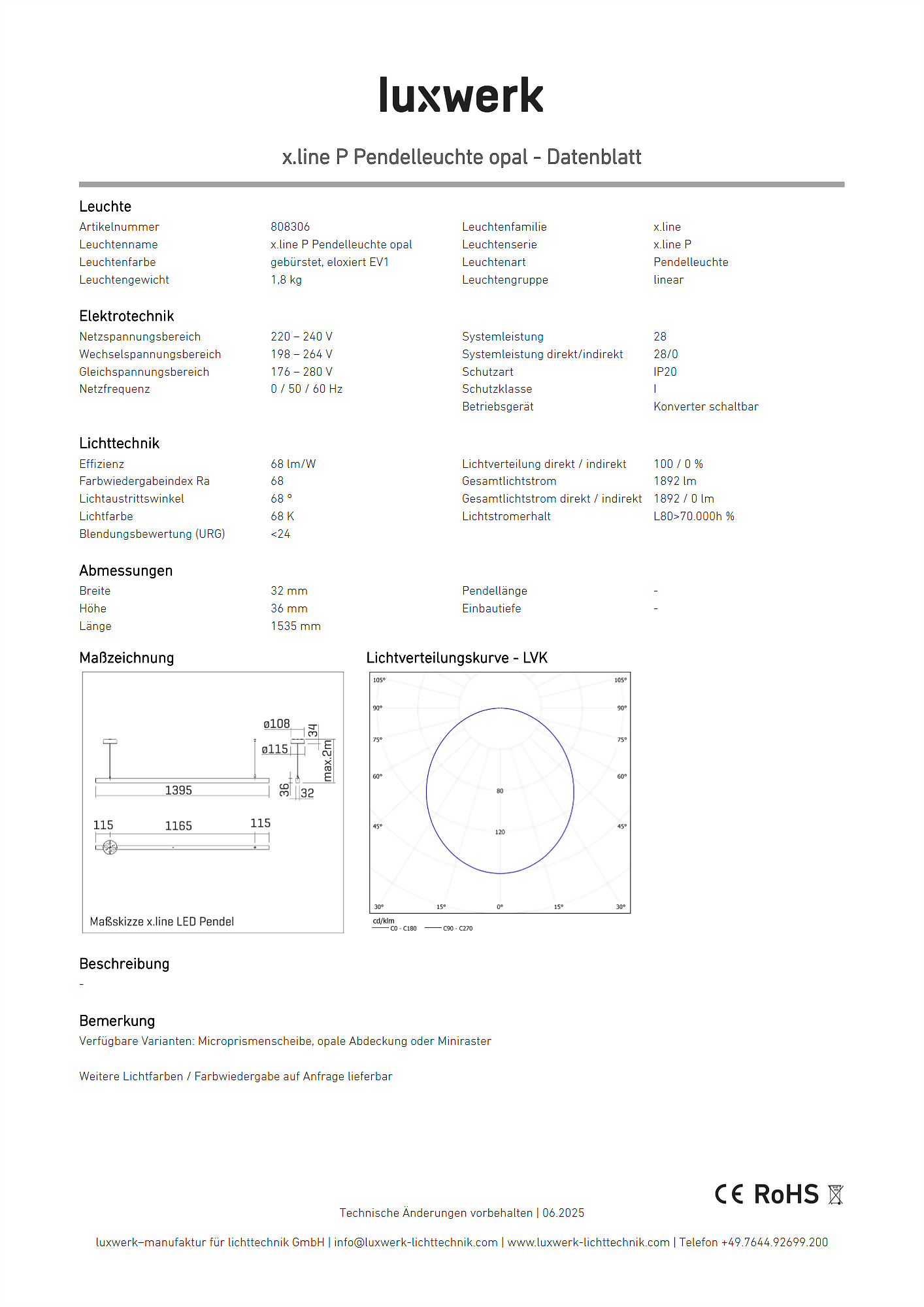 x.line p pendelleuchte opal data sheet 808306 pdf page