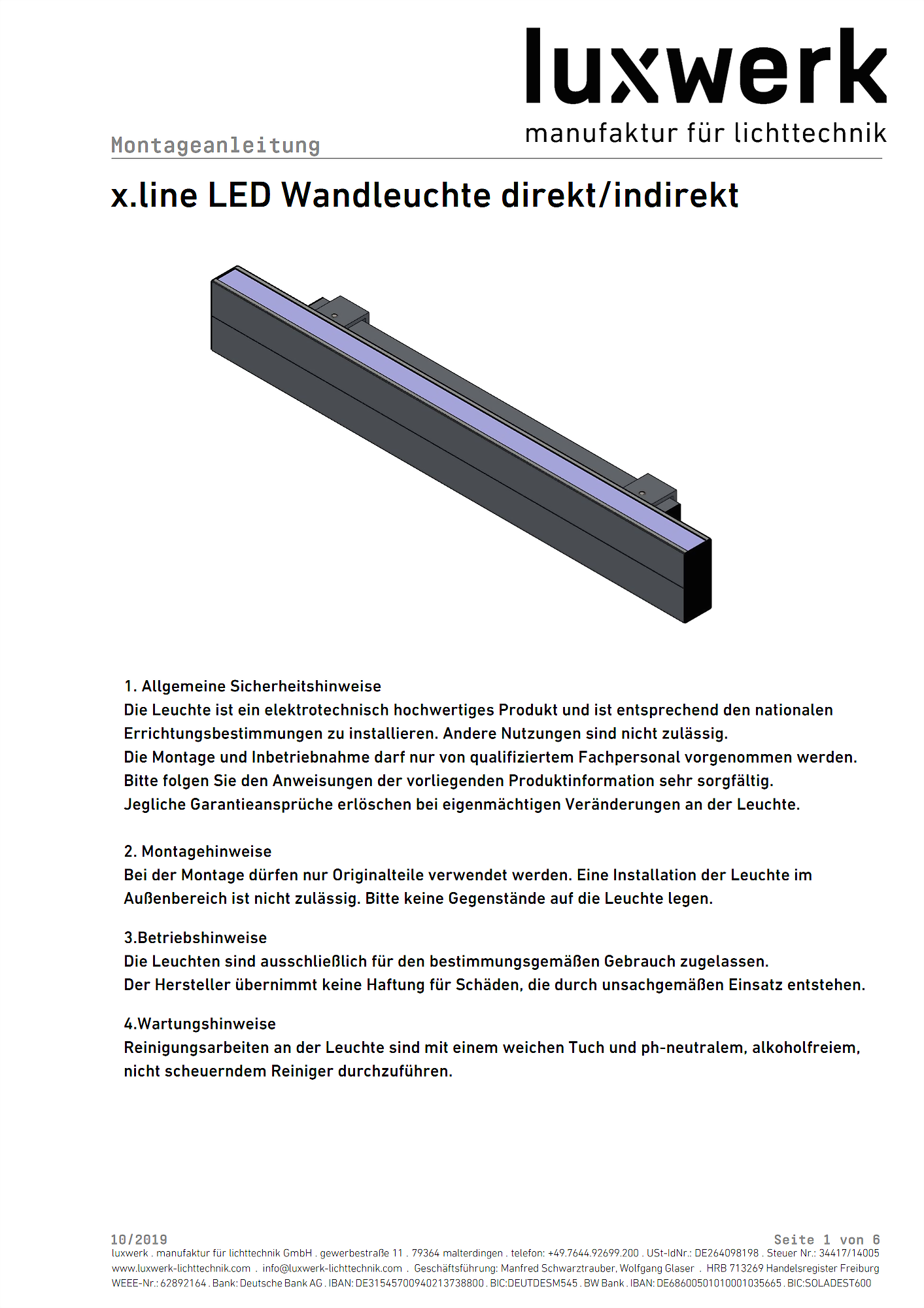 x.line w assembly instructions pdf page