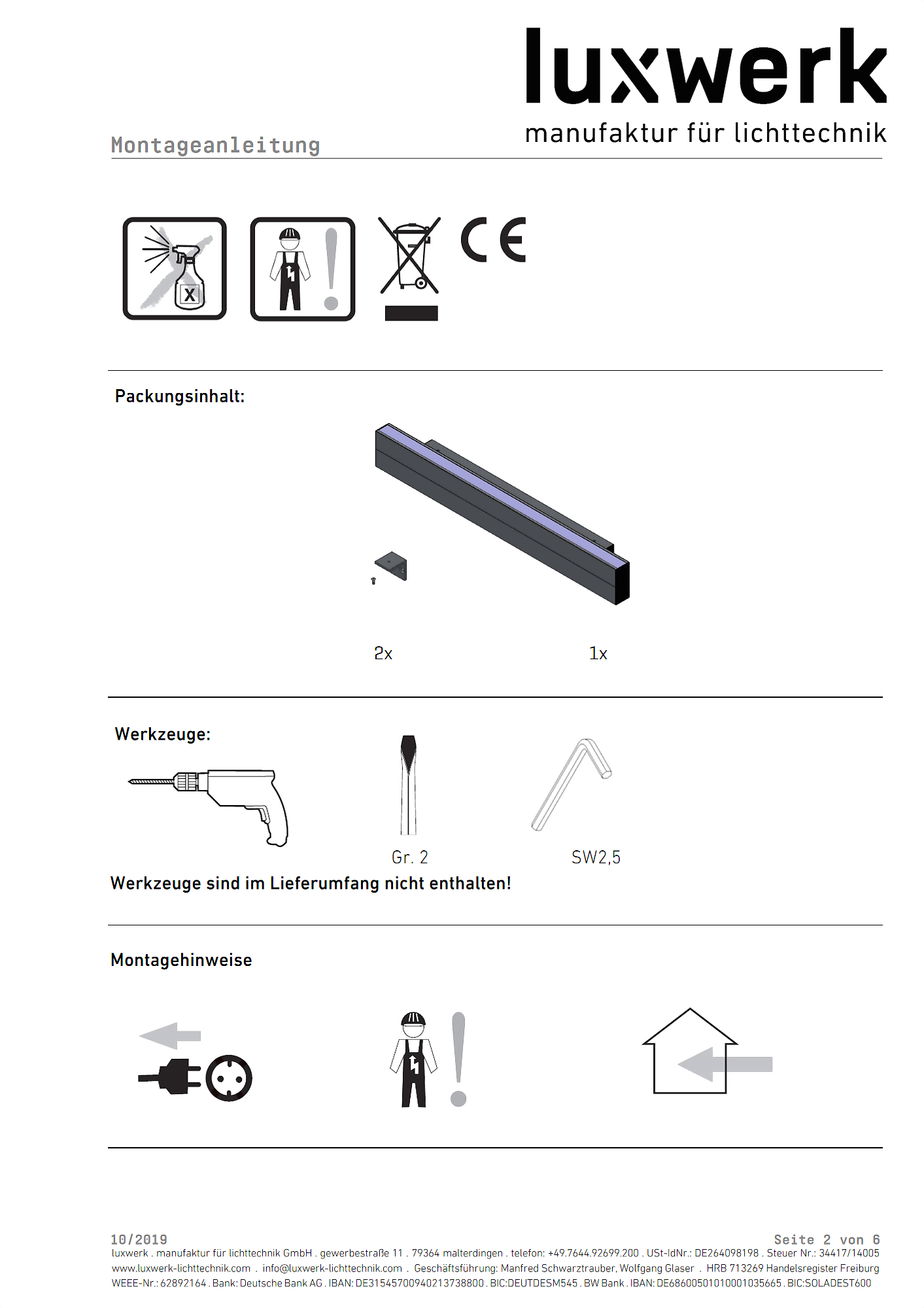 x.line w assembly instructions pdf page