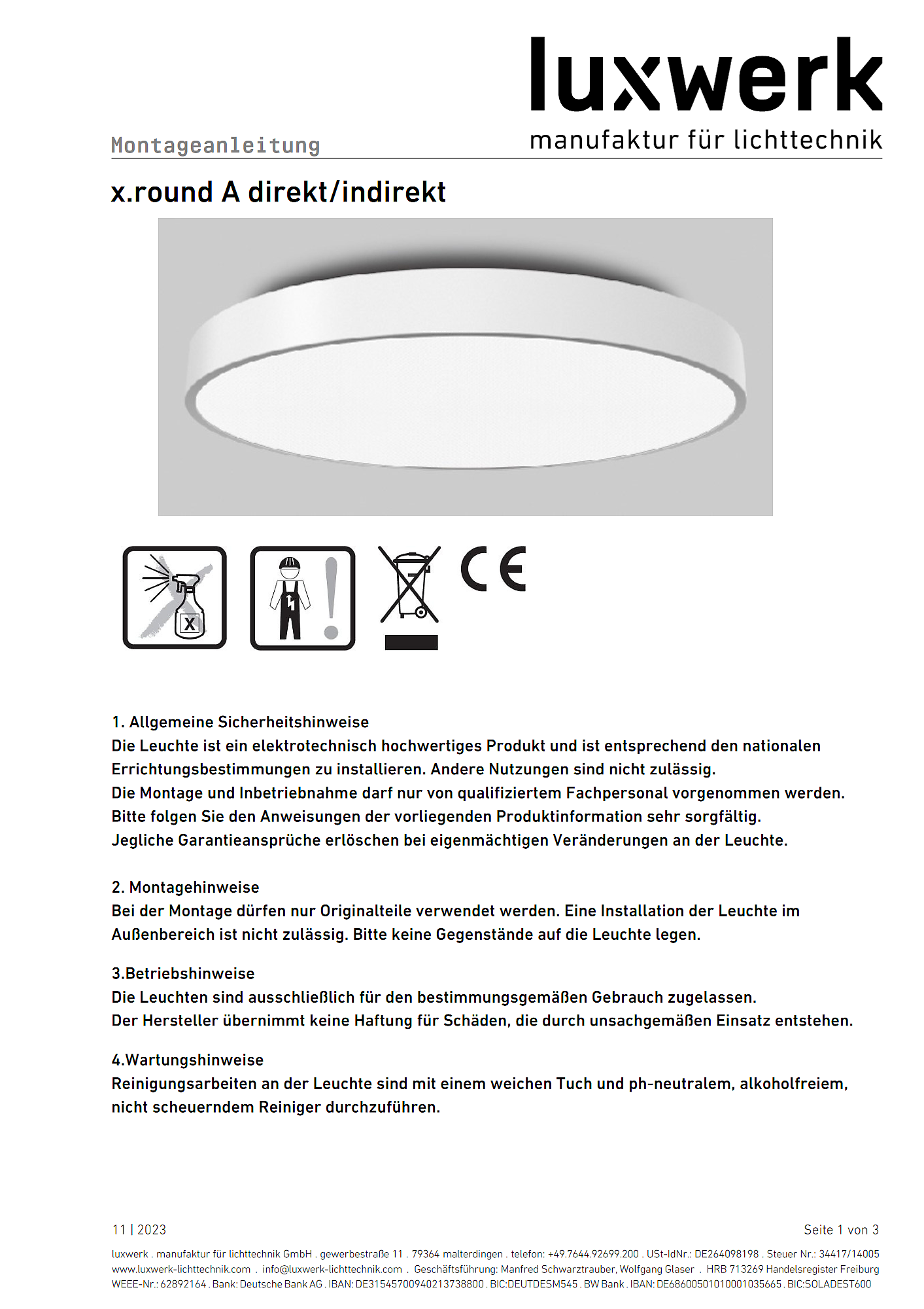 x.round a assembly instructions pdf page