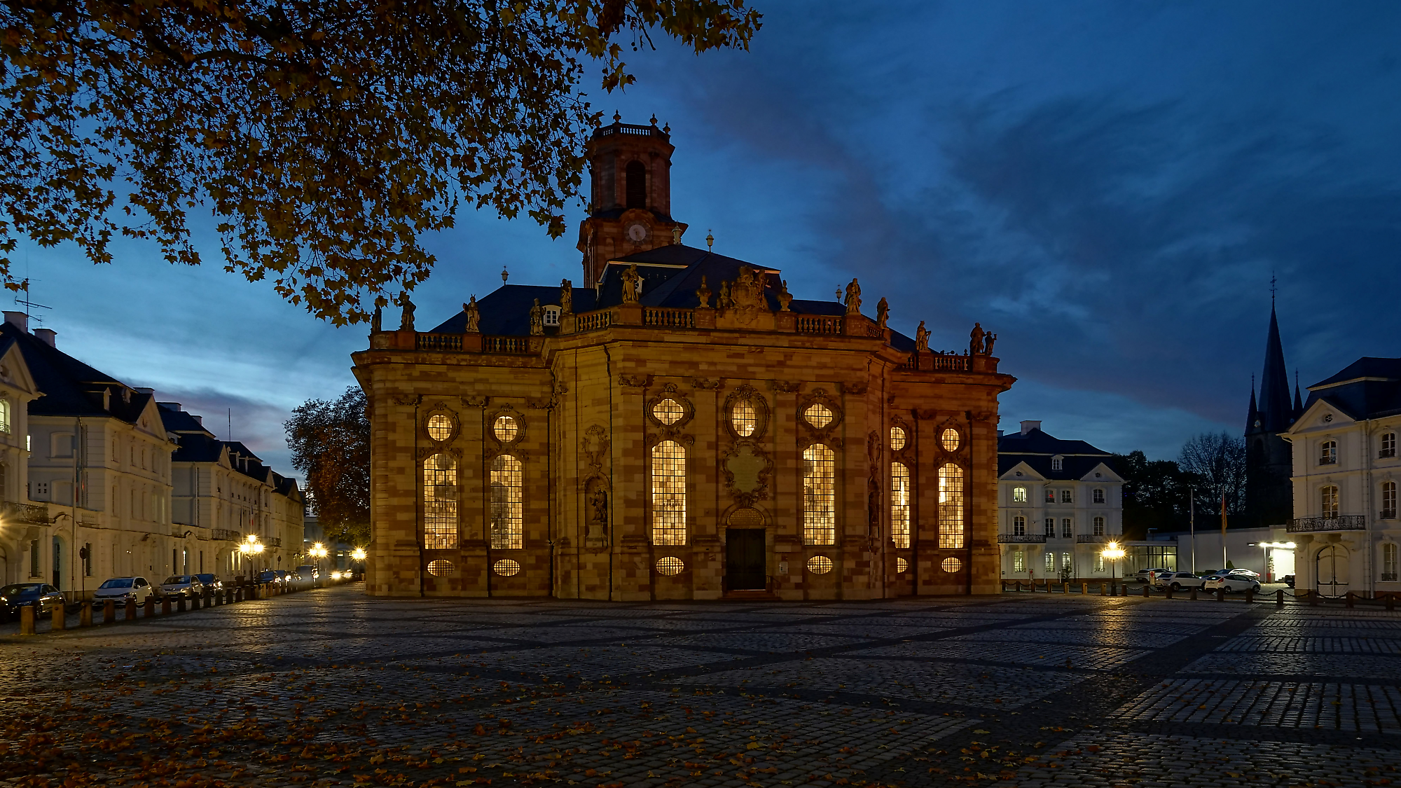 Ludwigskirche Saarbrücken - Lichtakzente im barocken Denkmal der Ludwigskirche in Saarbrücken