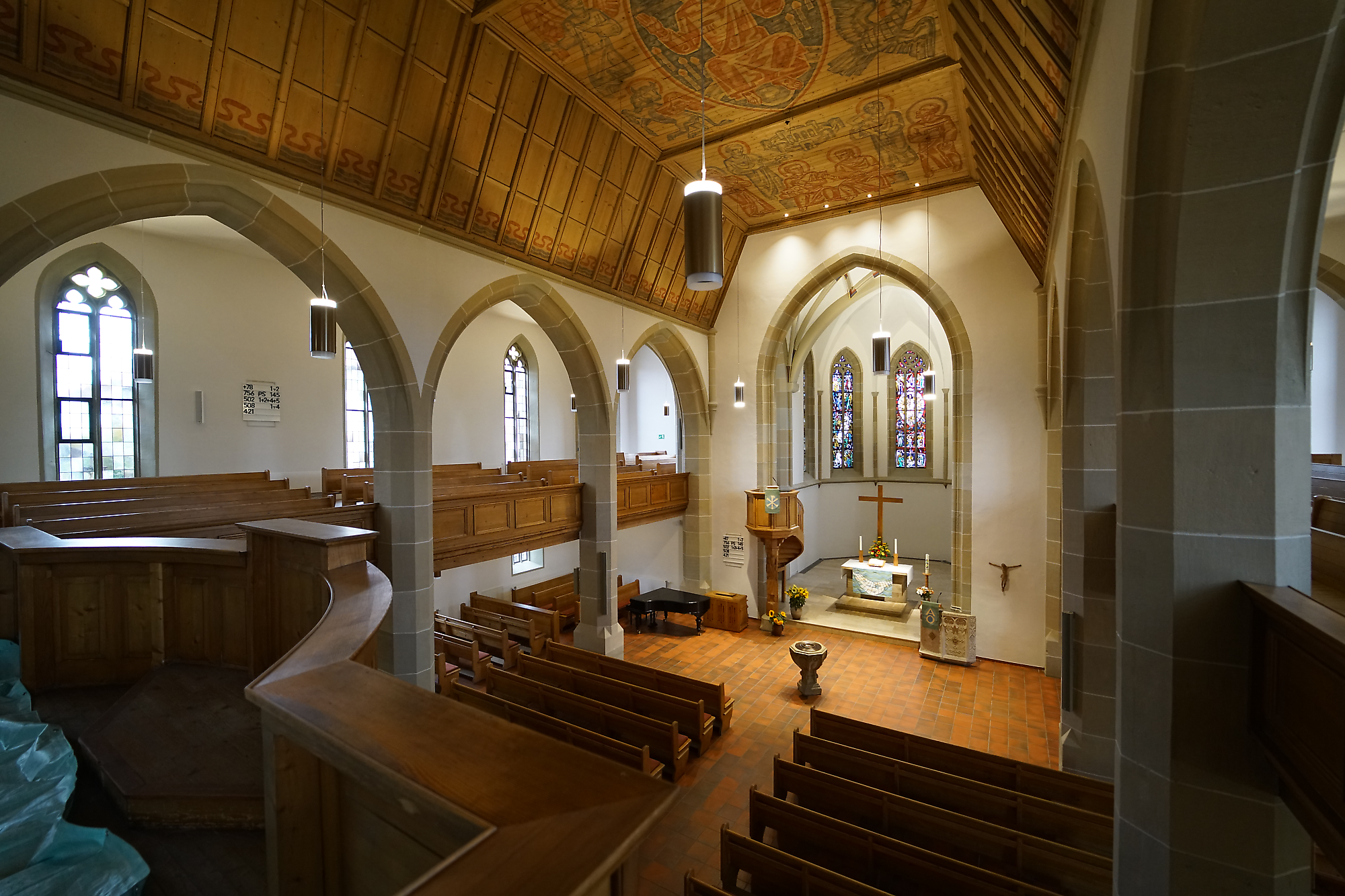 Martinskirche Möhringen - Sanierung der Beleuchtung in der Martinskirche in Stuttgart-Möhringen