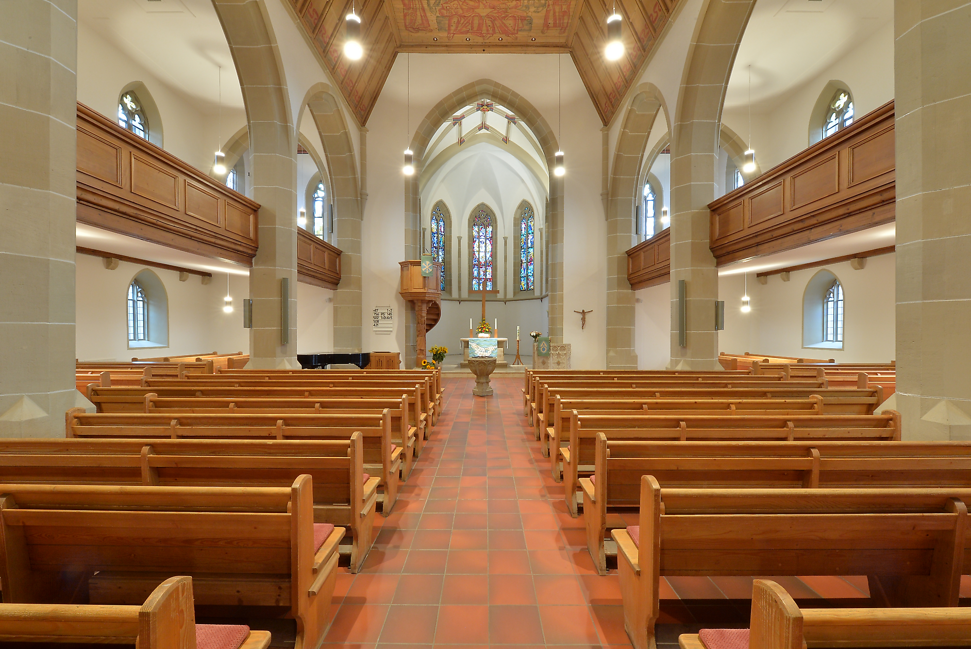 Martinskirche Möhringen - Sanierung der Beleuchtung in der Martinskirche in Stuttgart-Möhringen