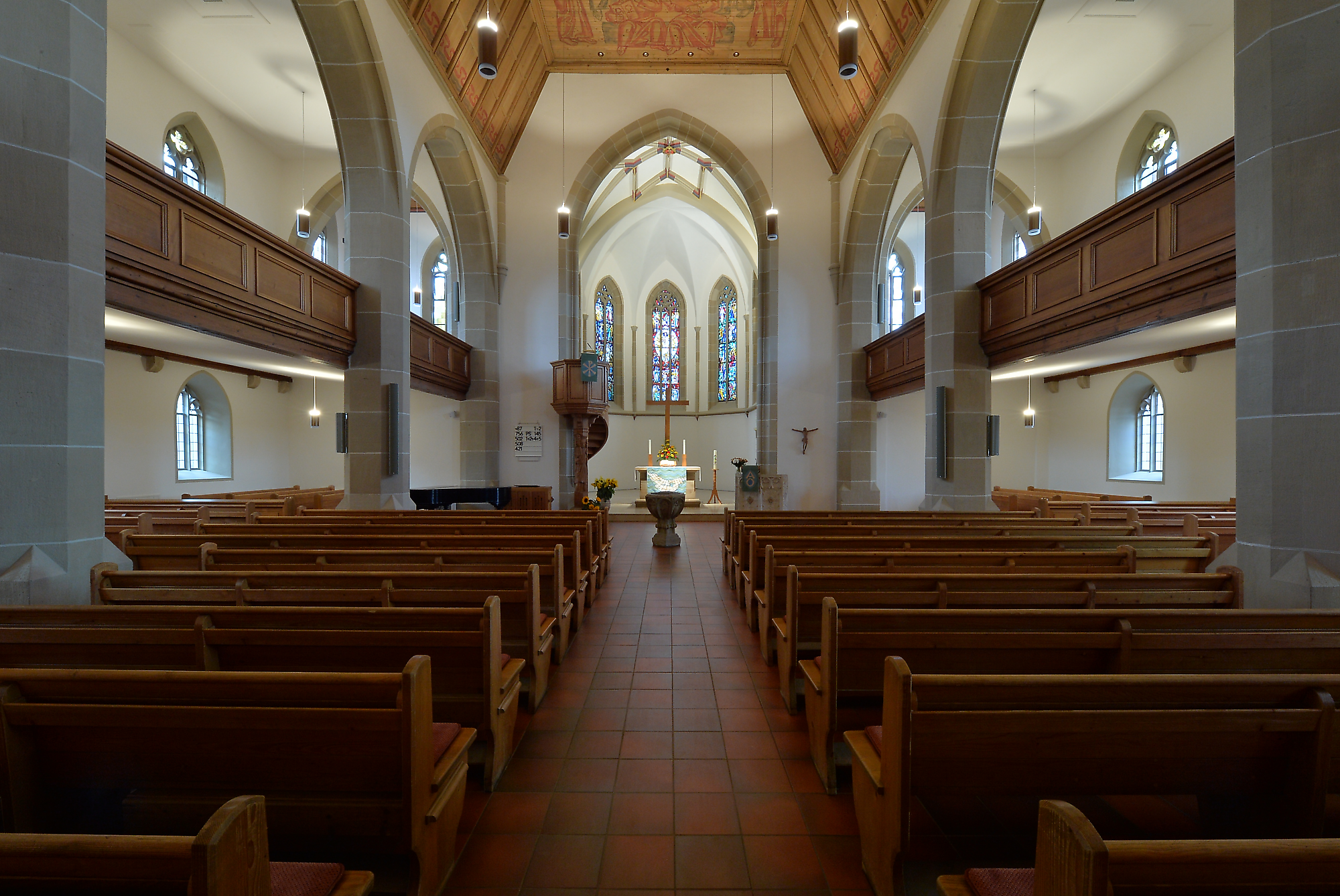 Martinskirche Möhringen - Sanierung der Beleuchtung in der Martinskirche in Stuttgart-Möhringen