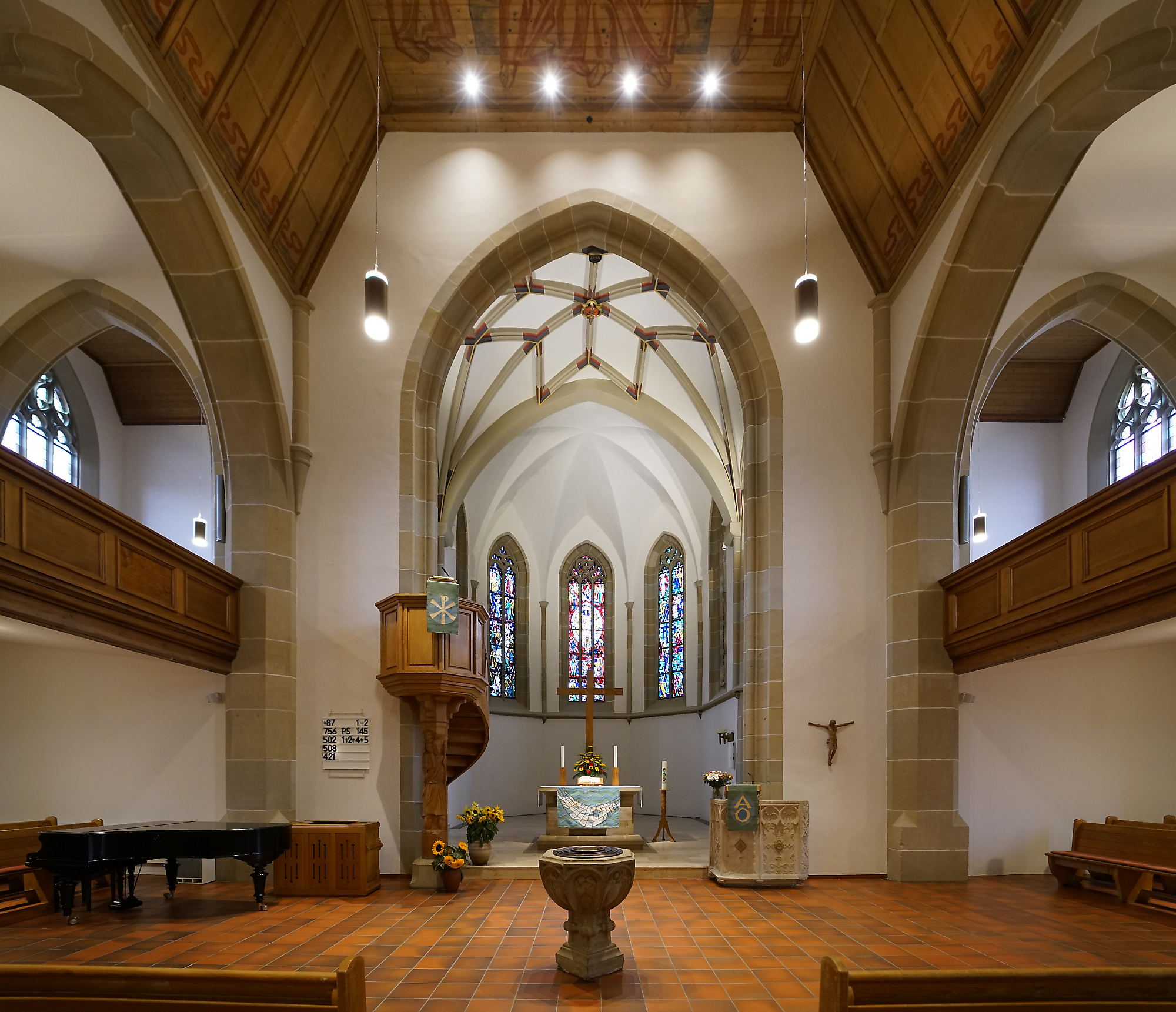 Martinskirche Möhringen - Sanierung der Beleuchtung in der Martinskirche in Stuttgart-Möhringen